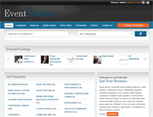 Tablet Screenshot of eventsource.co.za